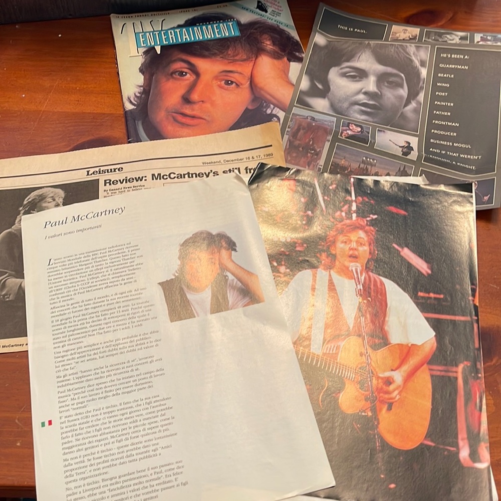 Paul McCartney Articles/ Magazine